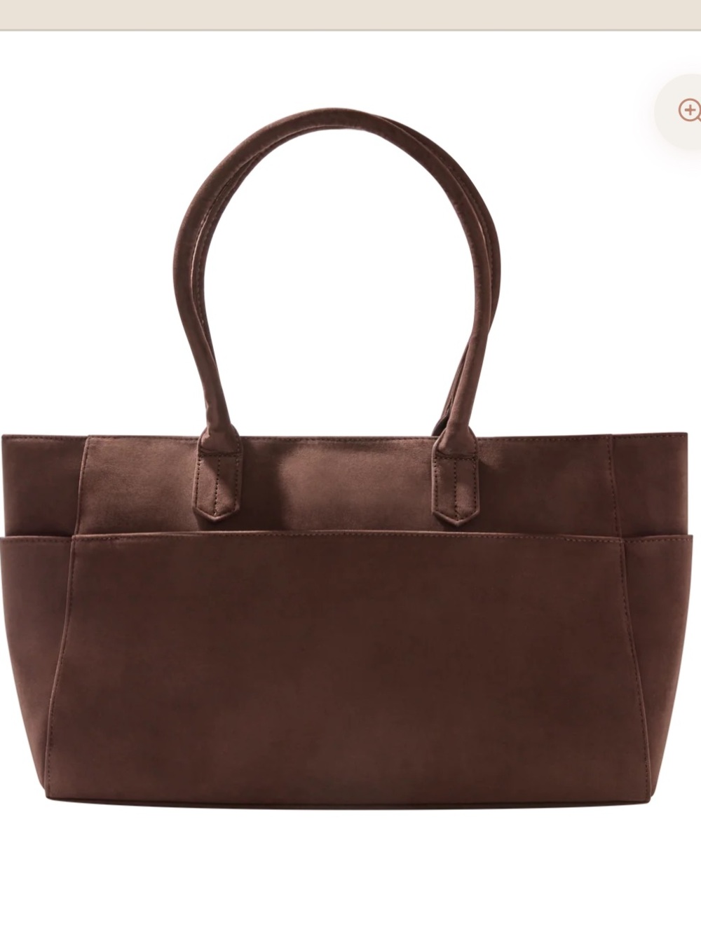 NWT Mali & Lili – Faux Suede Tote: Brown